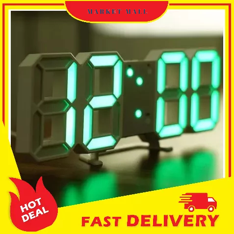 Jam Dinding Meja Alarm Desain Modern LED Digital Clock Tenaga USB W&amp;G - 7CHZ5SBQ