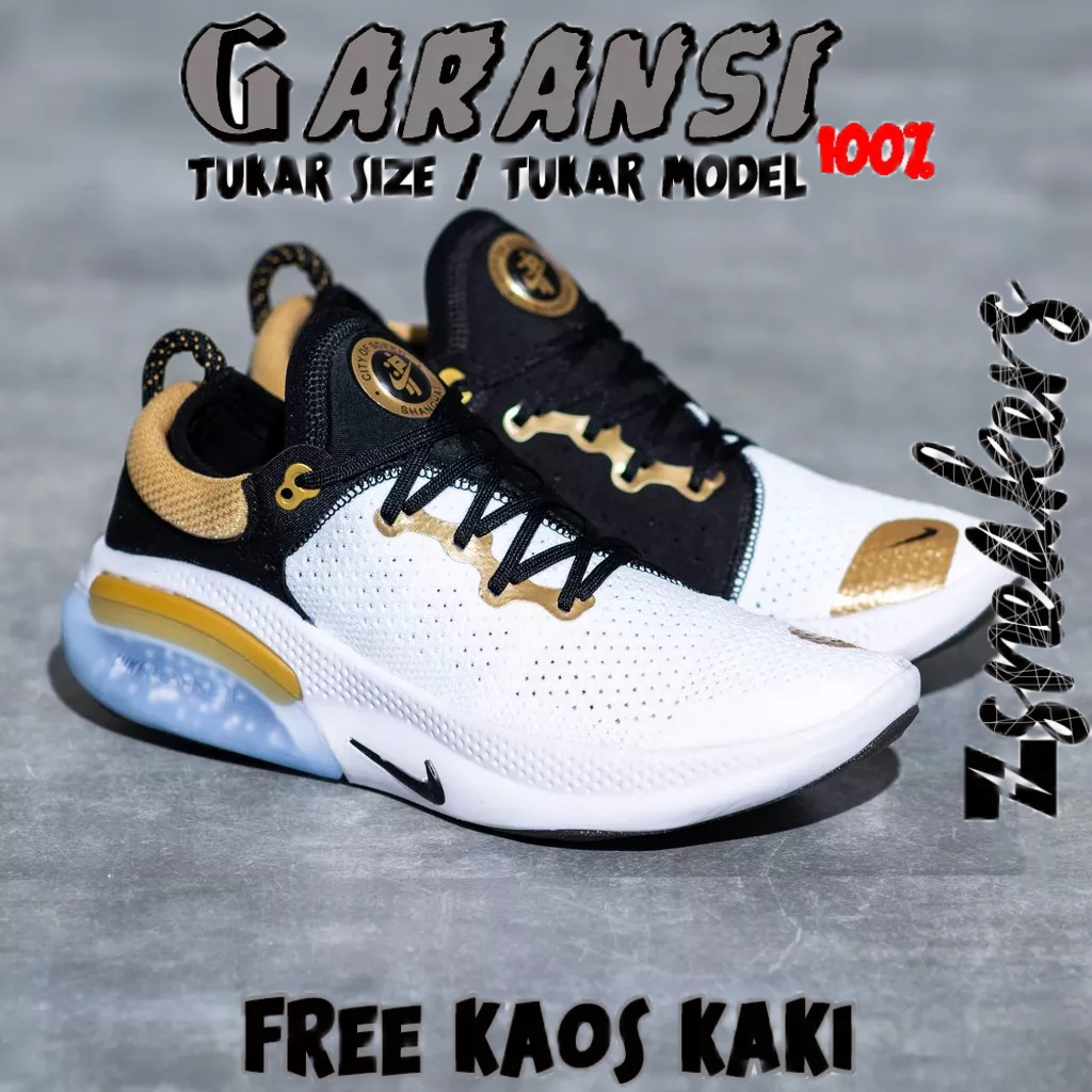 NIKE JOYRIDE RUN SANGHAI WHITE BLACK GOLD┃ORIGINAL 100%┃ SEPATU NIKE JOYRIDE RUN┃ NIKE JOYRIDE RUN ┃