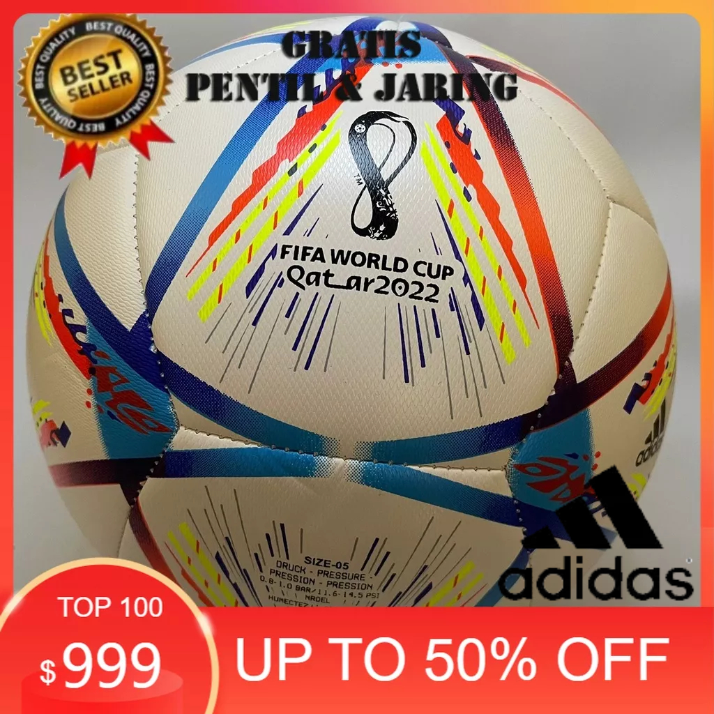 Bola Sepak Original Adidas FWC Qatar 2022 bola sepak size 5 (Jahit)