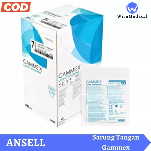 Sarung Tangan Steril Ansell Gammex Latex Textured Powder Free