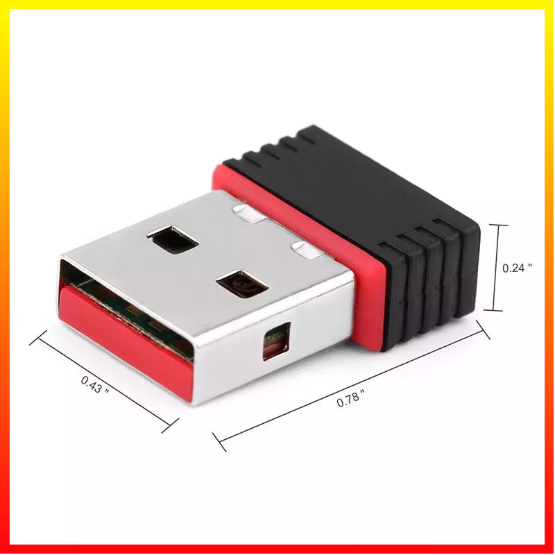 Mini USB Wireless Adaptor Kartu Jaringan Nirkabel 300Mbps 2.4G Realtek Penerima Signal Wifi Routing Hotspot Komputer KexTech - KXNA01BK