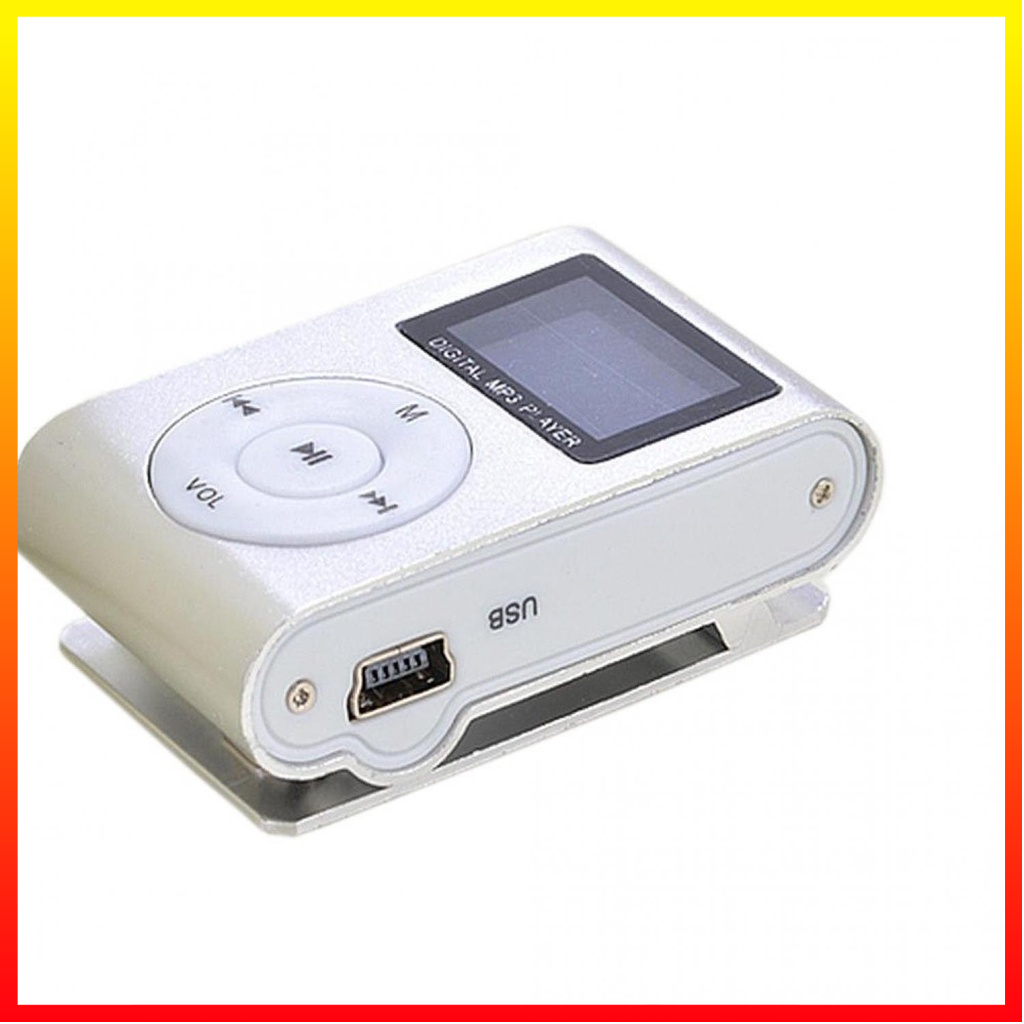 Portabel Pod MP3 Player TF/SD Card dengan Klip &amp; Layar LCD ZUCZUG ZC10 - OMPL04BK