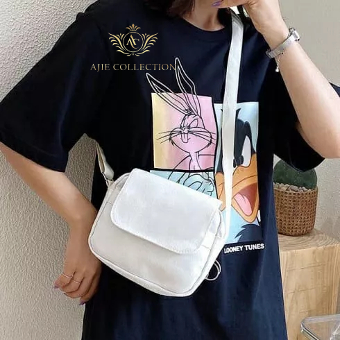 Tas Kanvas - Tas Selempang Mini Canvas - Fashion Wanita &amp; Pria - Tasselempang kanvas - Tas Pria Kanvas