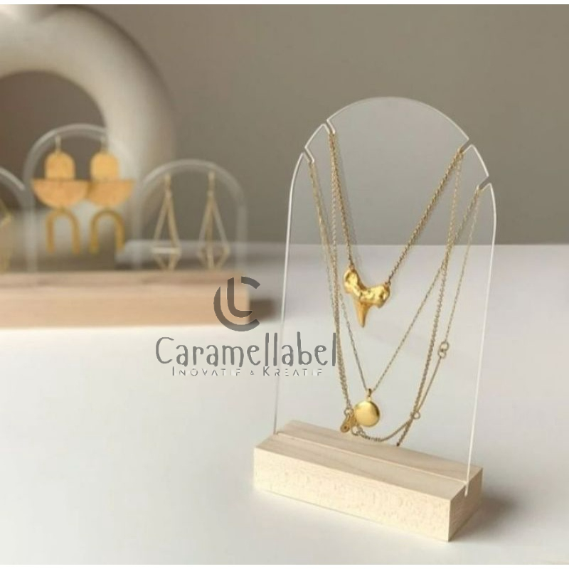 Jewelry tempat kalung aksesoris perhiasan/ stand kalung acrylic