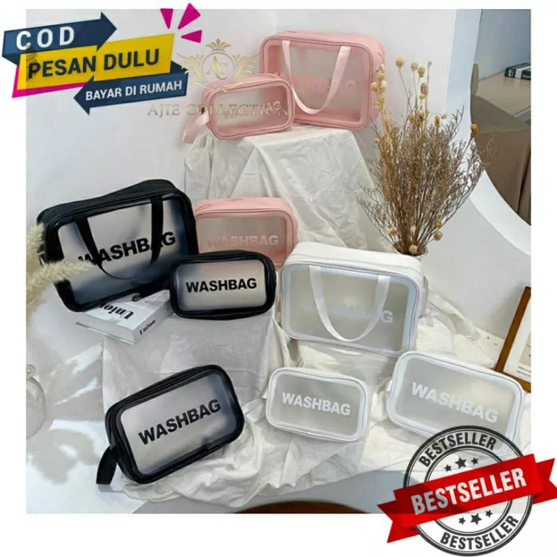 Washbag Tas Kosmetik Waterproof Anti Air - Travel Bag - Tas Kosmetik - Pouch kosmetik - Washbag - Tas Peralatan mandi