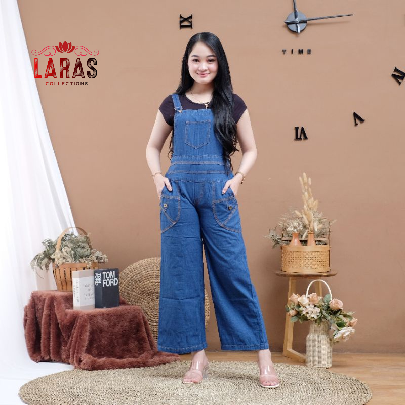Kulot Overall Dewasa, Overall Jeans Wanita, Kulot Panjang Wanita, Celana Kulot Wanita, Temi Kulot Wa