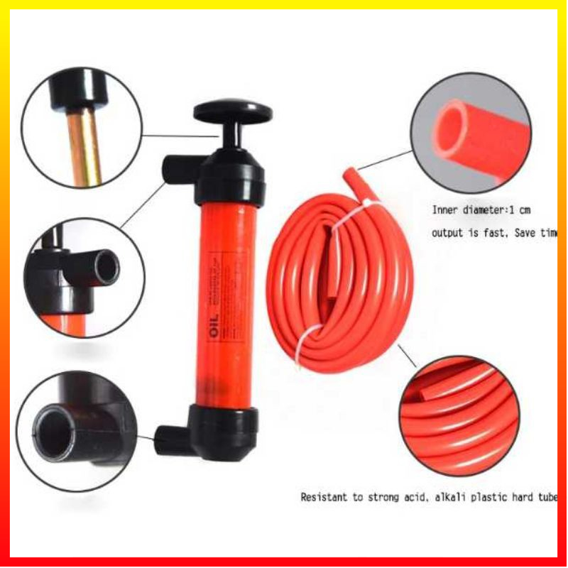 Pompa Tangan Transfer Oli Bensin Ban Mobil Motor Sepeda Bola Balon Oil Manual Pump NC01 5L/min Portable Siphon - 7RHZ3WRE