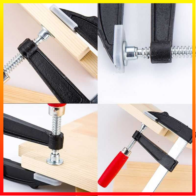 Alat Pertukangan Klem Jepit F Clamp Papan Kayu Heavy Duty Woodworking Aluminum Alloy + Rubber Handle - 2DCS01XX