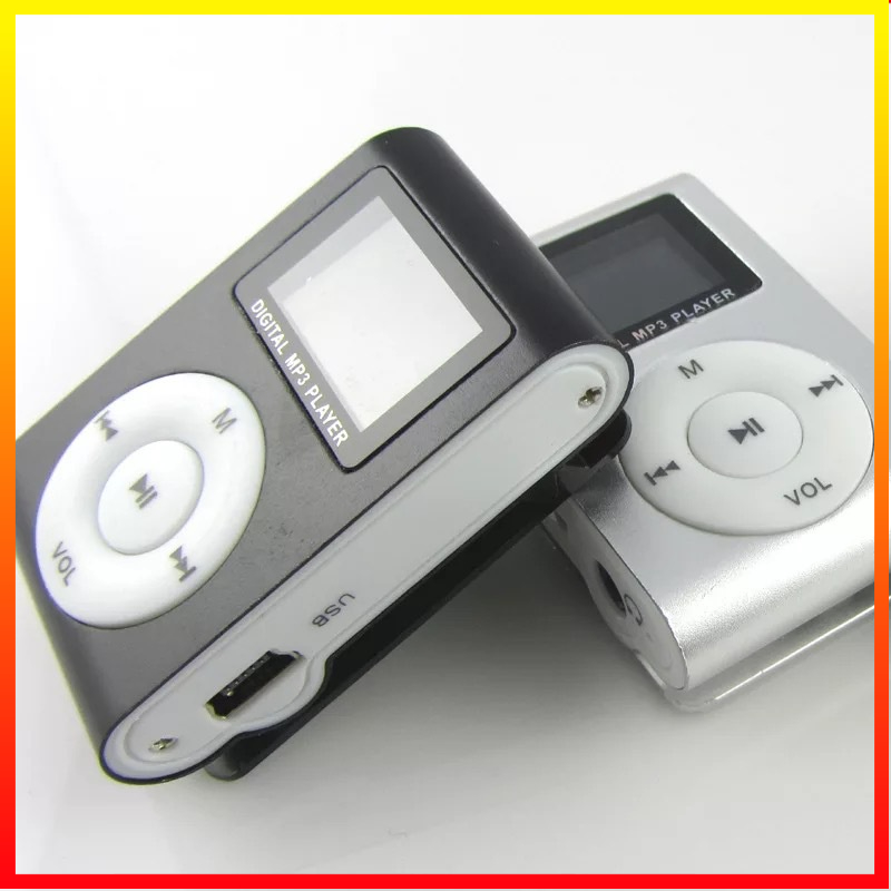 Portabel Pod MP3 Player TF/SD Card dengan Klip &amp; Layar LCD ZUCZUG ZC10 - OMPL04BK