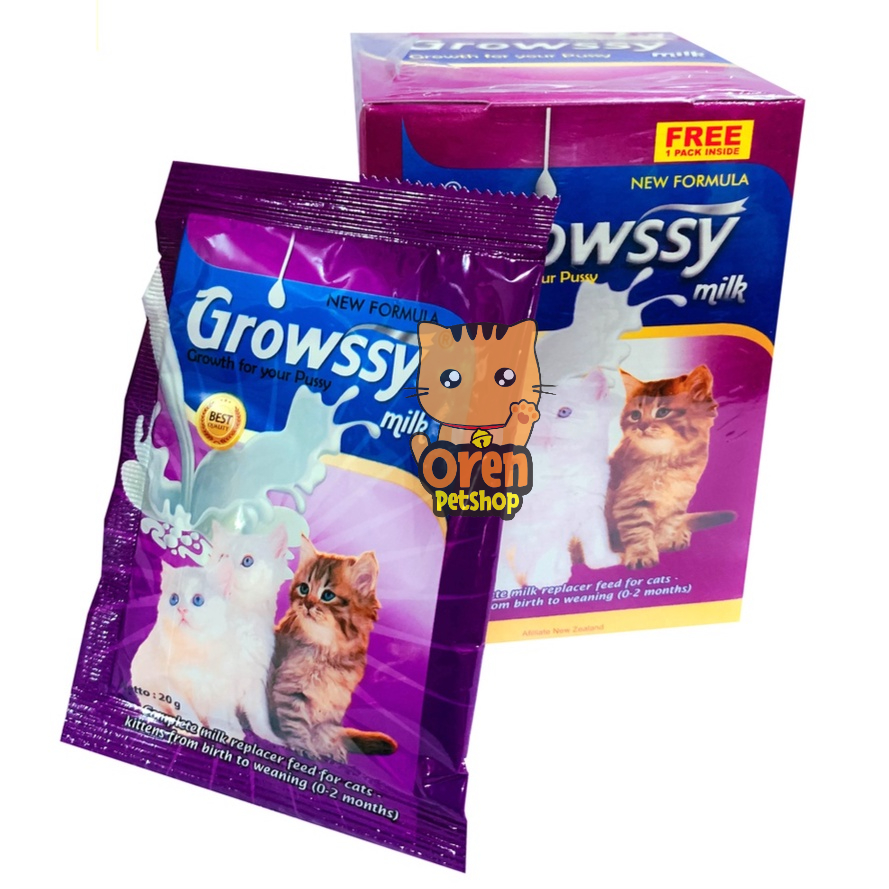Susu Kucing Growssy Sachet untuk Anak Kucing Kitten Cat Milk Replecer Oren Petshop