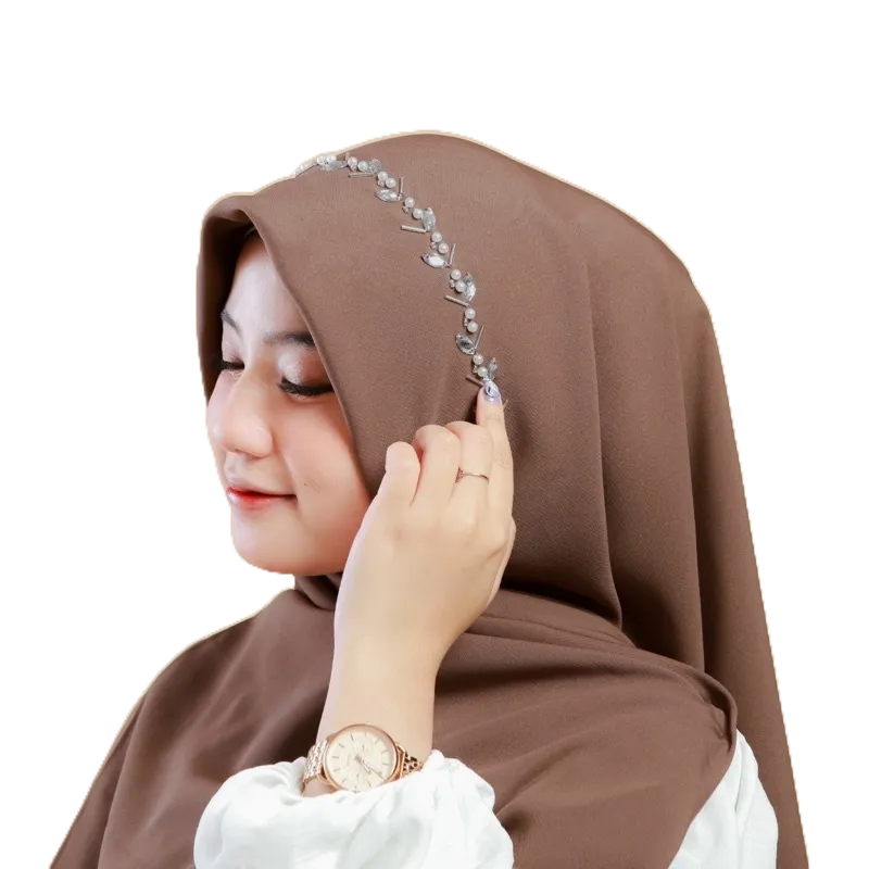 Bella Square Payet Hijab Pearly Mutiara Segiempat Payet Jilbab mutiara