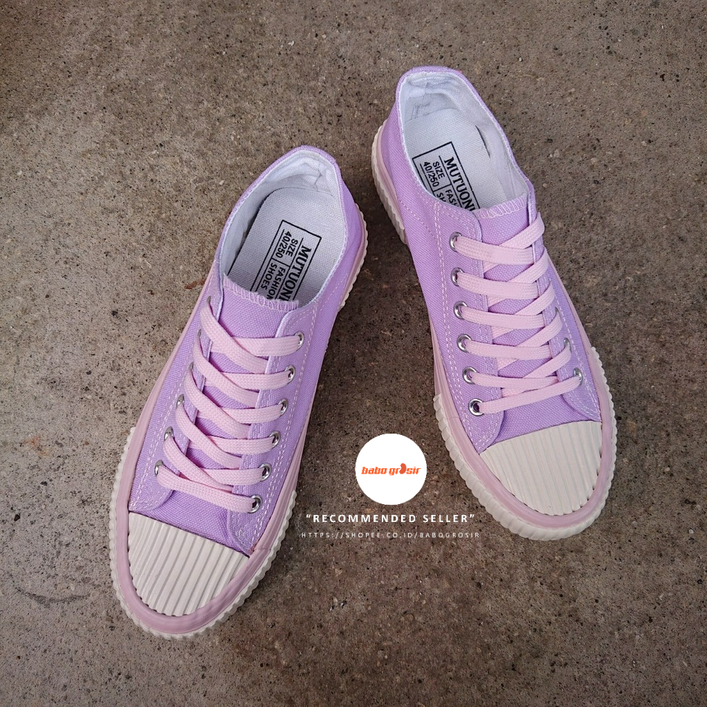 PROMO Sepatu Import Fashion Mutuoni Purple Original, Sepatu Sneakers Harga Murah, TOP Quality (Free Box)
