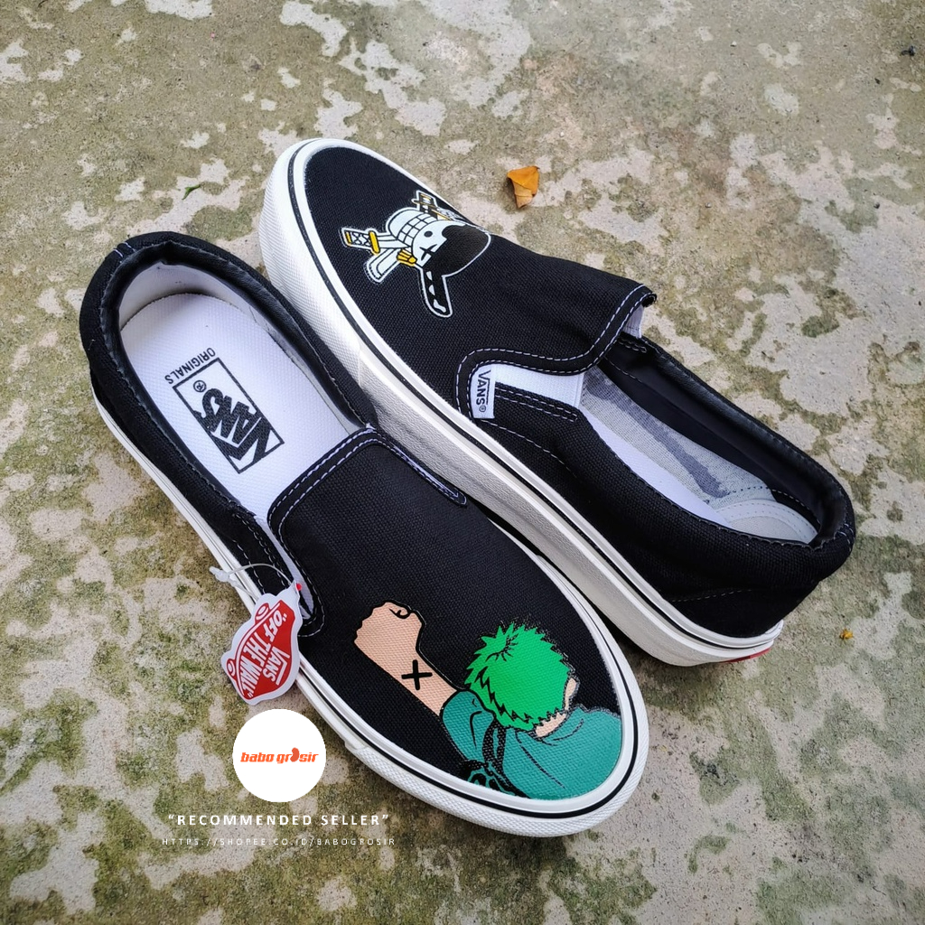 PROMO Sepatu Vans Slip On One Piece, Upper Kanvas, Sol Waffle DT Anti Slip, Premium Import Quality Tag Made in China