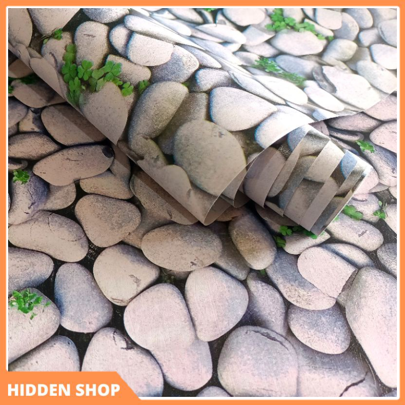 Wallpaper Dinding Sticker Dinding Batu Marmer Marble  Kerikil