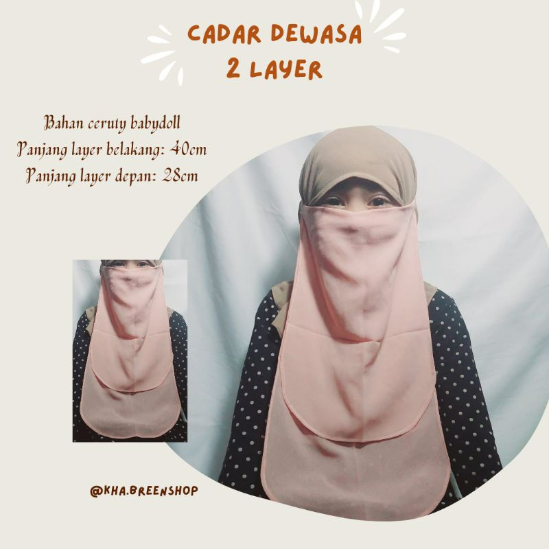 [Ready] Cadar Anak Bahan Ceruty Babydoll 2 Layer