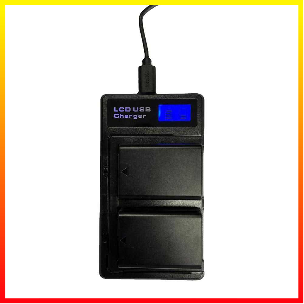 Charger Baterai Kamera 2 Slot for Nikon Indikator LCD Z50 JHTC - 7CAD02BK