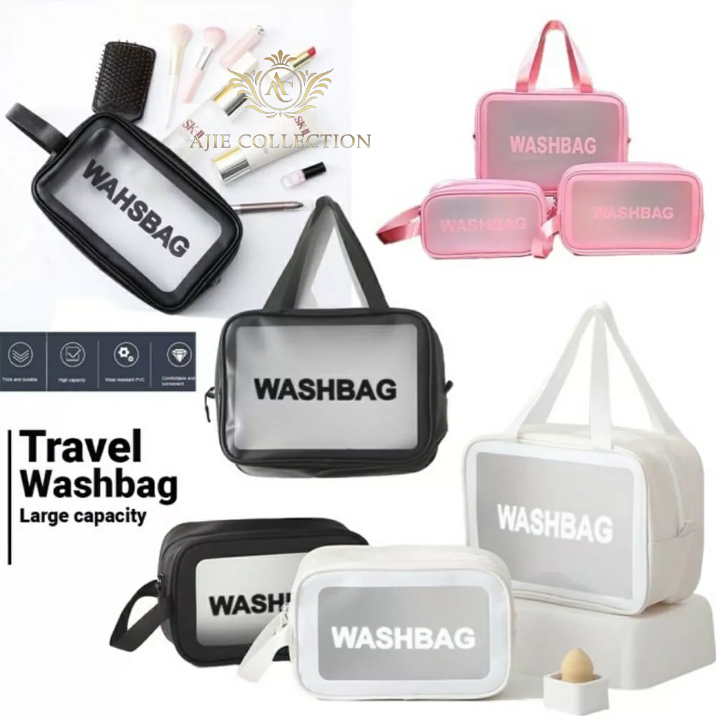 Washbag Tas Kosmetik Waterproof Anti Air - Travel Bag - Tas Kosmetik - Pouch kosmetik - Washbag - Tas Peralatan mandi