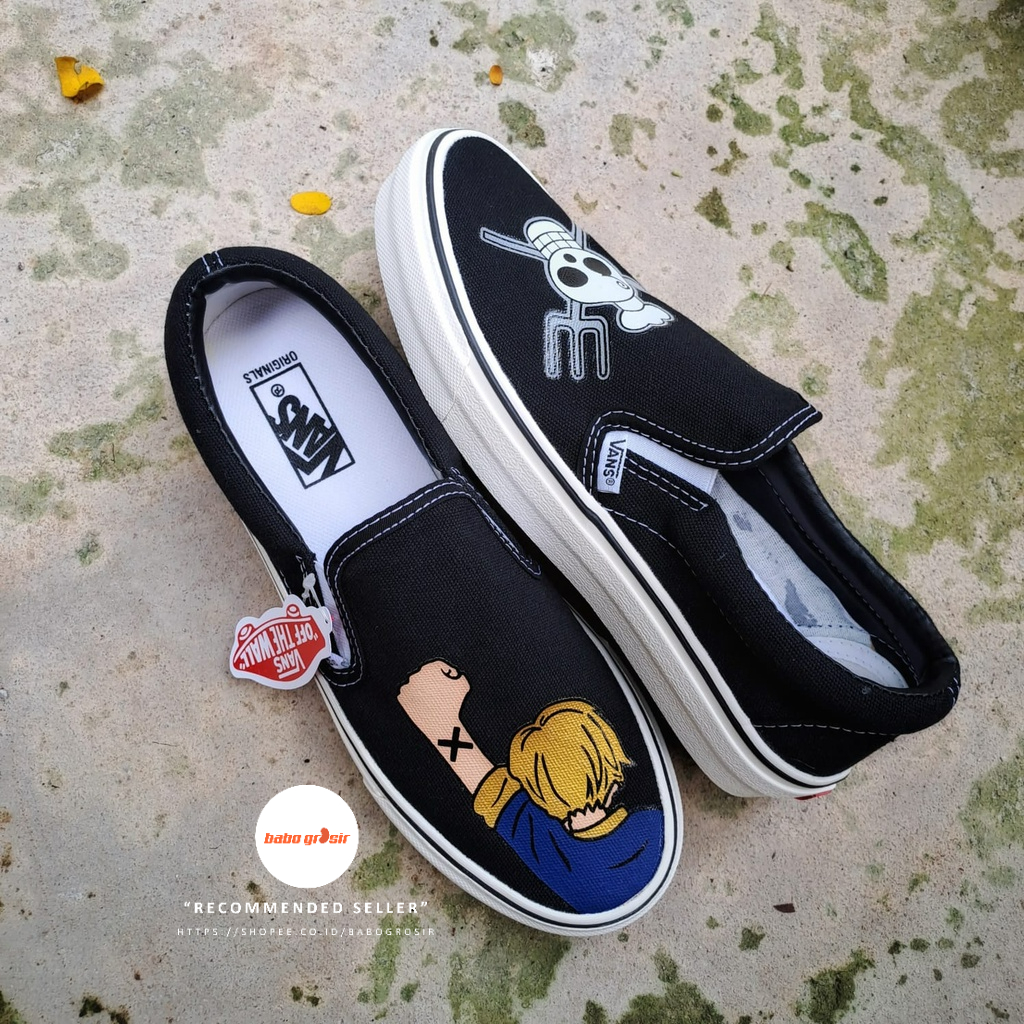 PROMO Sepatu Vans Slip On One Piece, Upper Kanvas, Sol Waffle DT Anti Slip, Premium Import Quality Tag Made in China