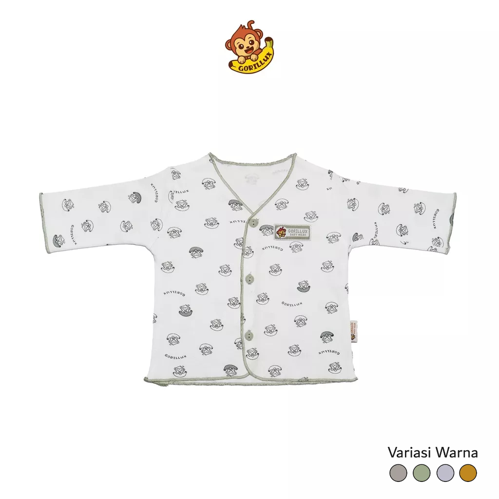 GORILLUX 1 Pcs Baju Panjang Bayi Neci Gorillux (0-12 Bulan)