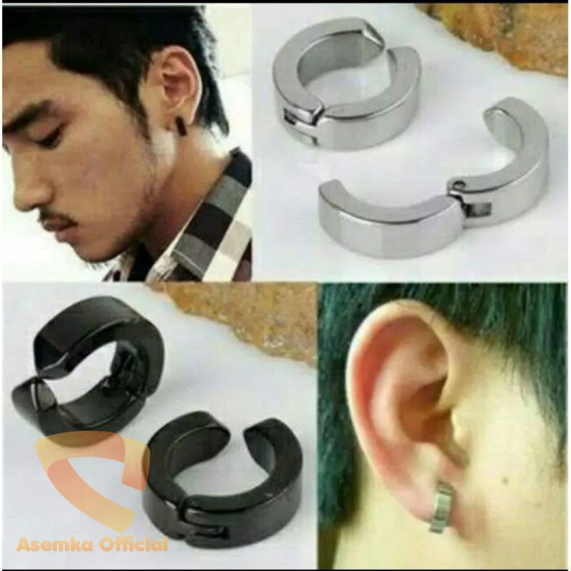 Anting titanium model jepit anti karat