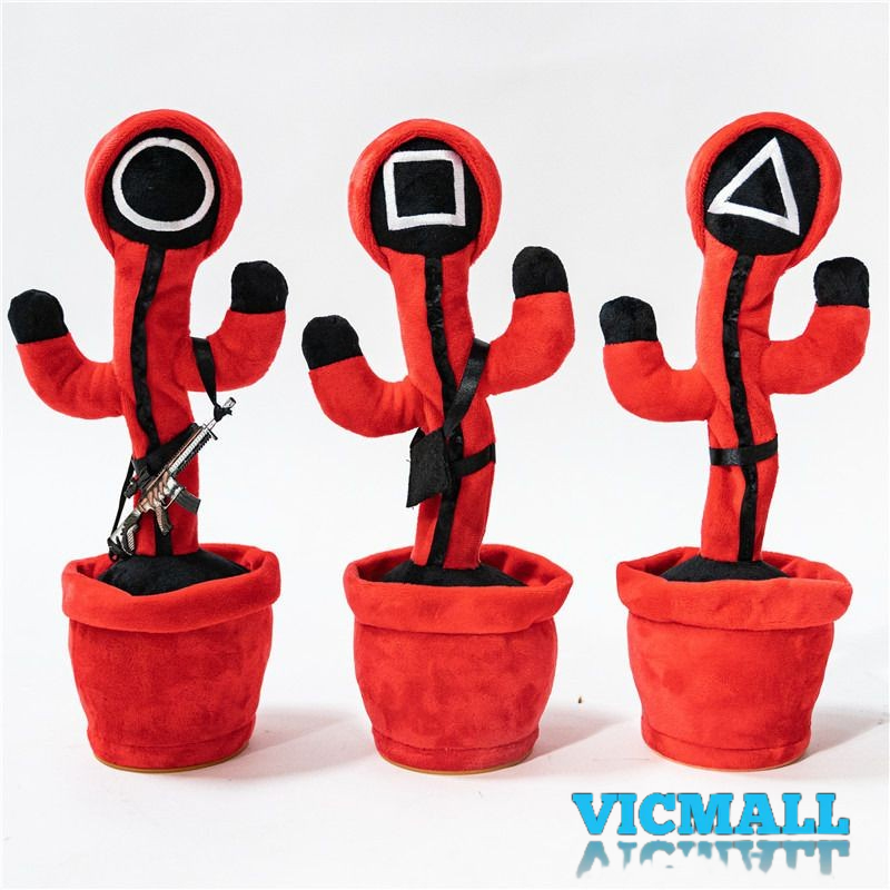 VICMALL - kaktus squid game / BONEKA KAKTUS DANCING MUSIC BICARA / boneka squidgame