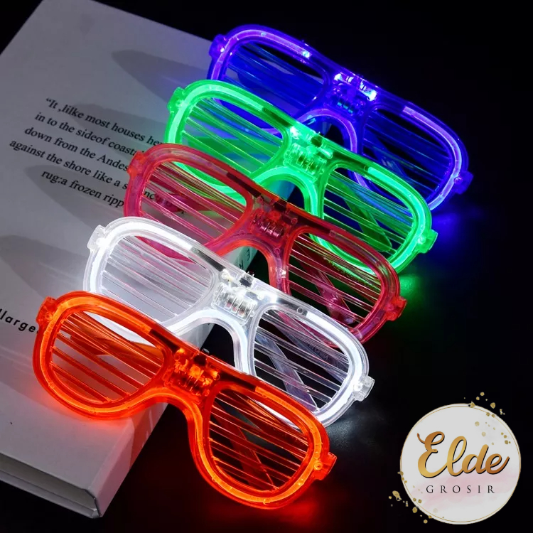 ELDE - LED Kacamata Nyala Malam Colorful Eyeglass Beauty Fashion