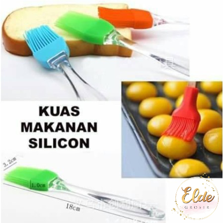 ELDE - Kuas Silikon dapur Brush Mentega Saus Food Grade Oles Bumbu Roti Barbeque BBQ Kue Masker Muka serbaguna