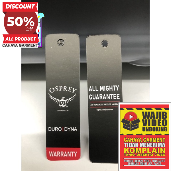 

OSPREY LABEL HANG TAG PREMIUM CO 1X DI KIRIM 600PCS
