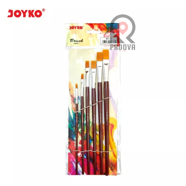 

Kuas Lukis Set Isi 6 / Kuas Melukis Joyko Set BR-4 Isi 6