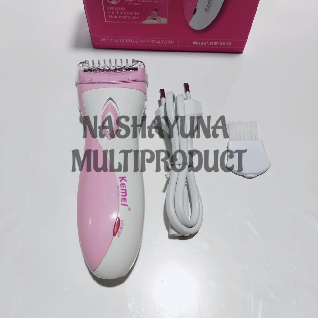 Alat Cukur Bulu Kemei KM-3018 Lady Shaver Woman Cukuran Wanita KM 3018