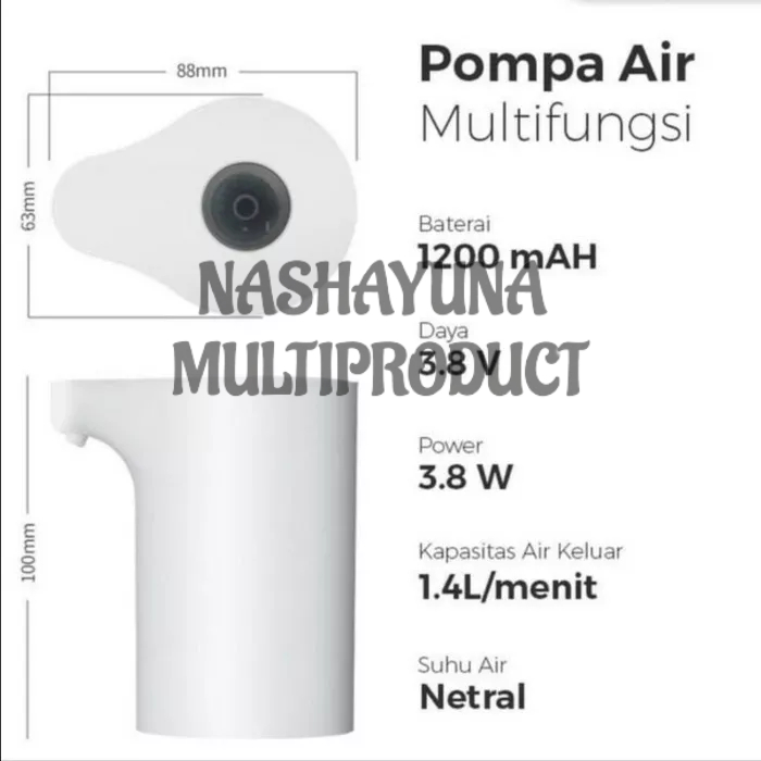 Pompa Elektrik Otomatis / Pompa Galon Air Minum VIPOO V-2055 / Electric Water Dispenser Charger USB