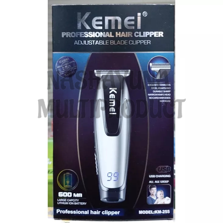 CUKUR RAMBUT HAIR CLIPPER PROFESIONAL KEMEI KM-255 CUKUR RAMBUT MULTIFUNGSI