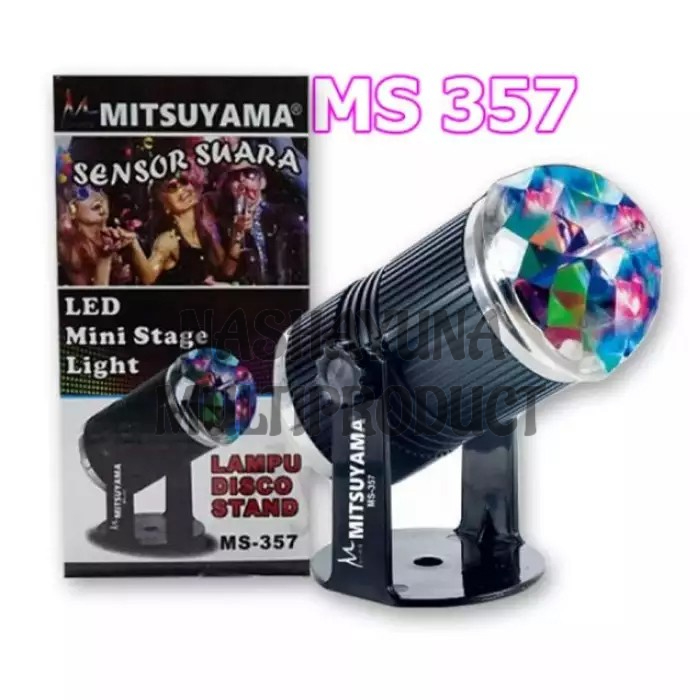 LAMPU DISCO STAND MITSUYAMA MS-357 SENSOR SUARA LED MINI STAGE LIGHT