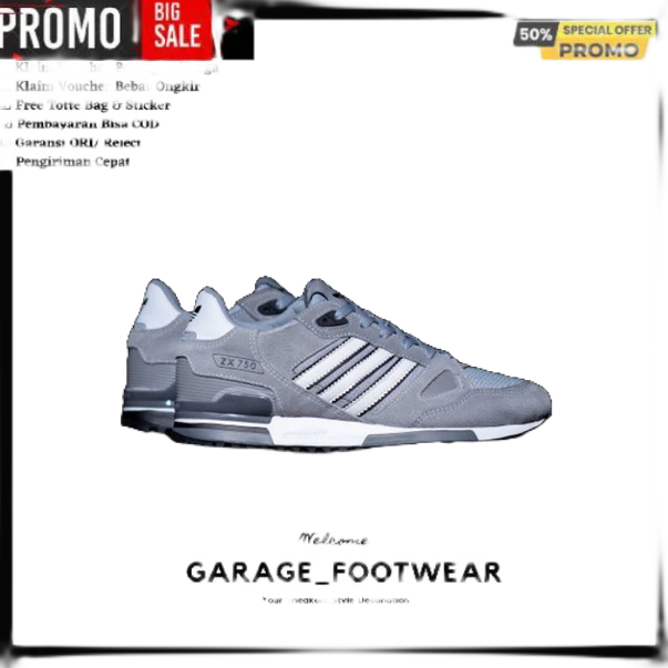 ADIDAS ZX 750 GREY WHITE ORIGINAL BNIB