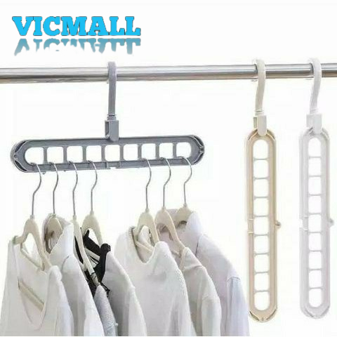 VICMALL - Magic wonder Hanger / Gantungan Baju 9 in 1 Ajaib Multifungsi Dapat Dilipat dengan 9 Lubang termurah hemat ruang lemari pakaian