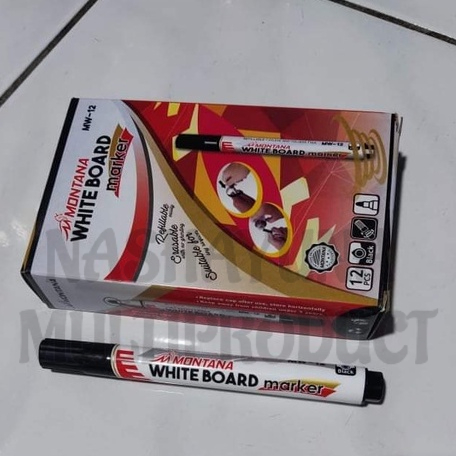 Spidol Montana White Board Maker MW-12 Dan Penghapus Kenjoy Berkualitas (PerLusin)