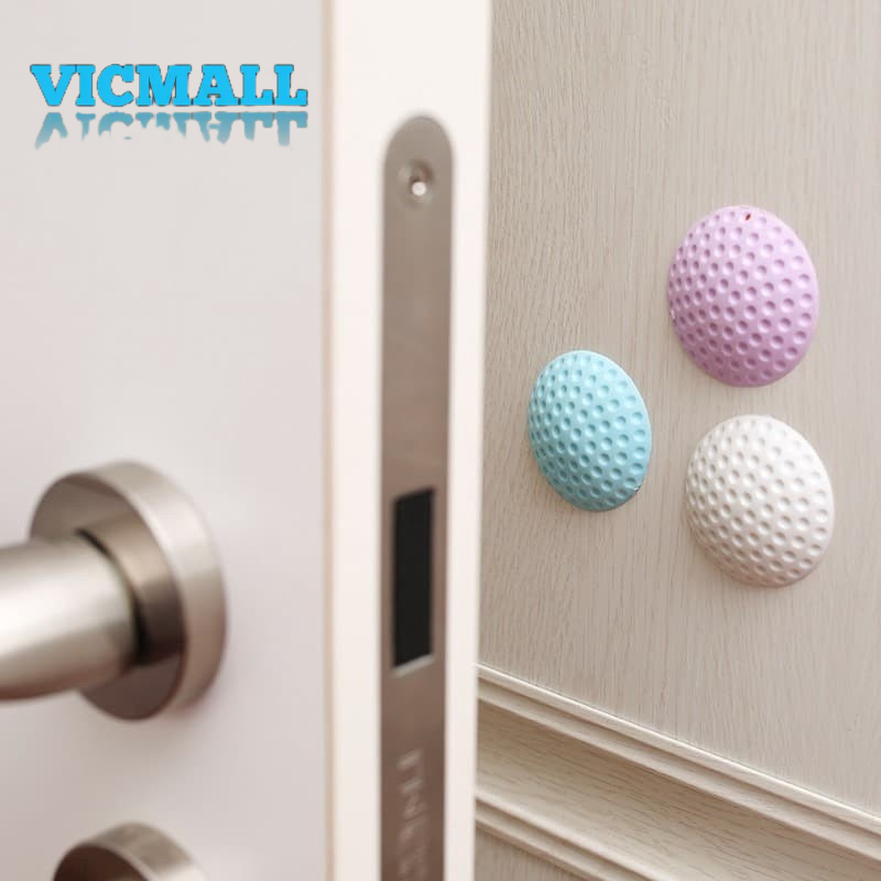 VICMALL - Bumper Karet Bentuk Bulat untuk Ganjalan Handle Pintu