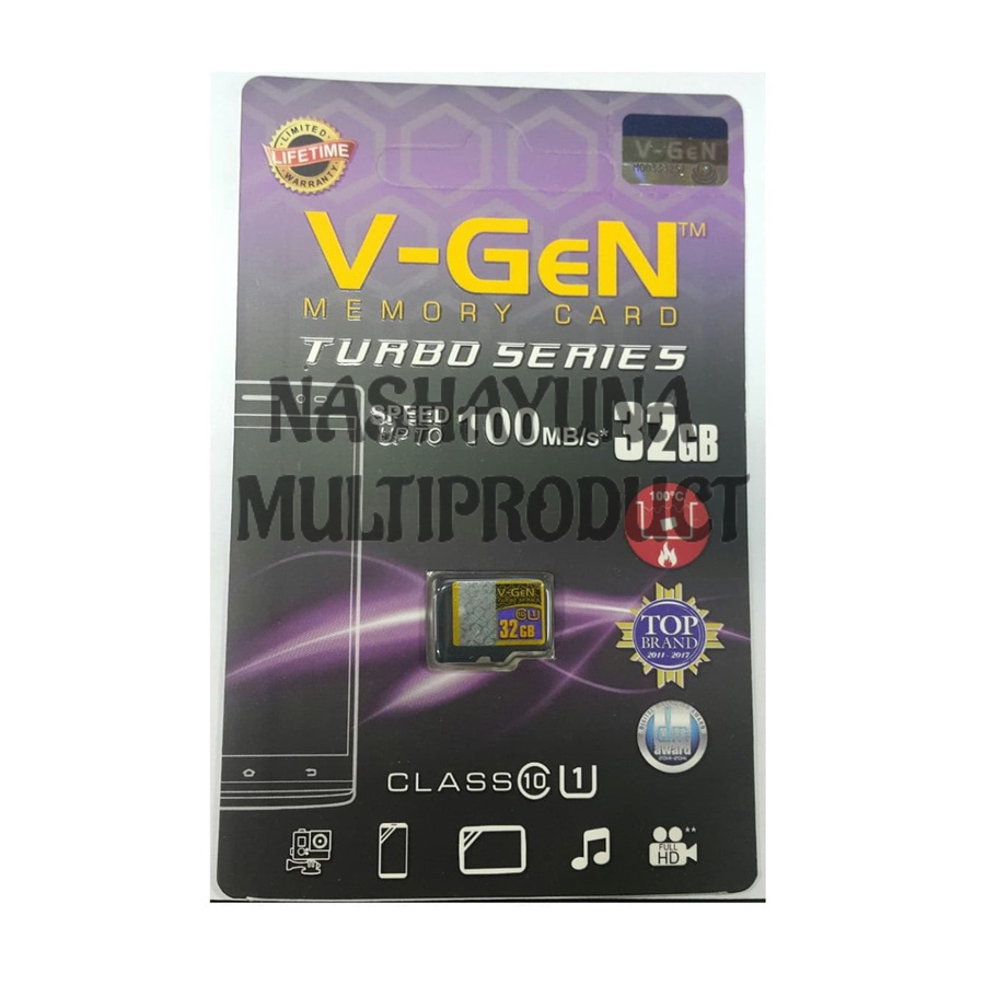 Promo!!! Micro SD Memory Card V-GEN 4 / 8 / 32 / 46 GB Turbo Series Speed Up To 100MB/s Class 6 Micro SD V-GEN Original