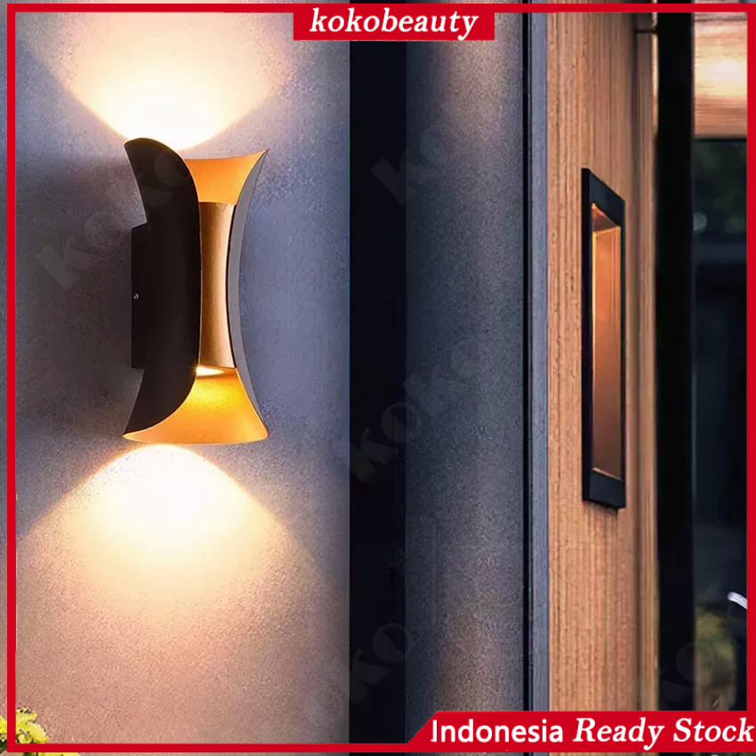 【penjual lokal】Lampu Dinding Tahan Air Aluminium Hias Outdoor Kamar Tidur Ruang Tamu LED Wall Light Waterproof Garden Wall Lamp Indoor Corridor Bedroom Living Room Home Lighting