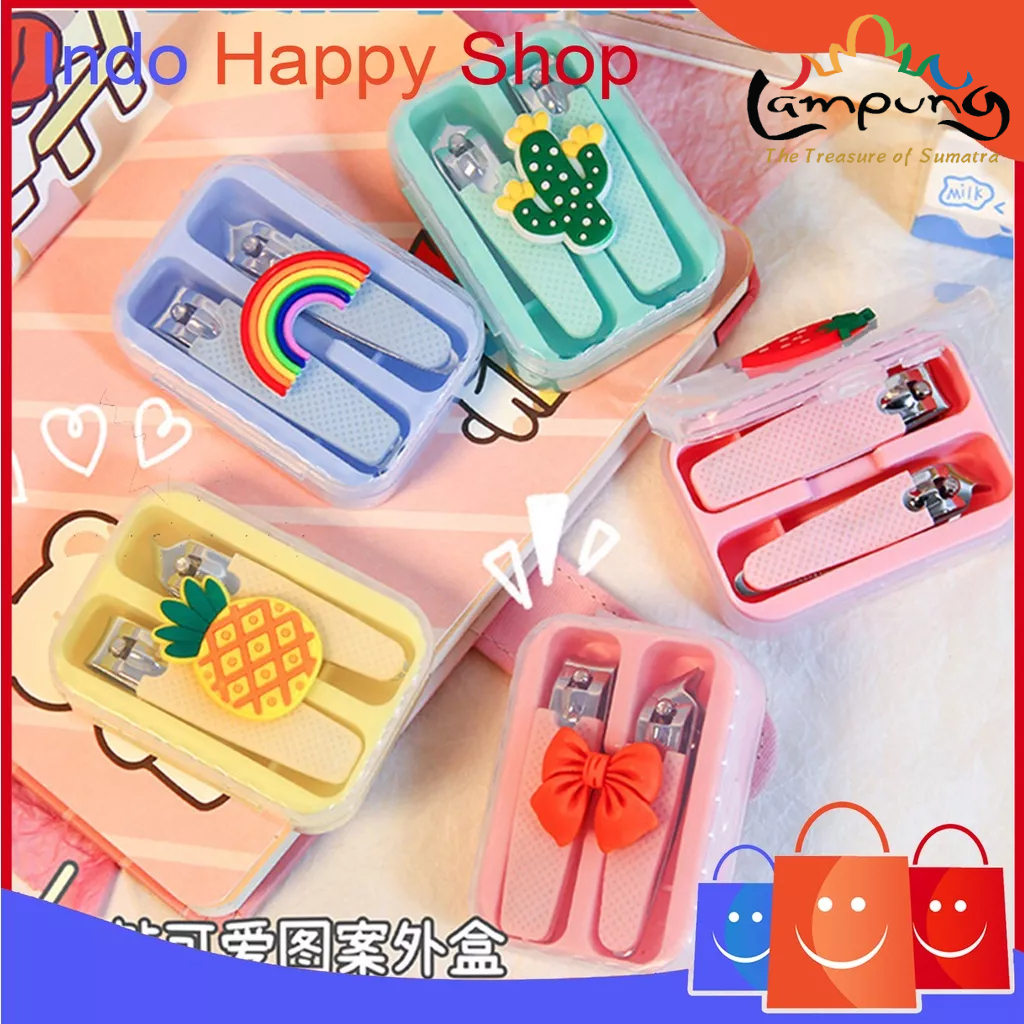 ⭐𝐈𝐇𝐒 𝟑𝟎𝟐 𝐋𝐚𝐦𝐩𝐮𝐧𝐠⭐️Gunting Kuku Anak Karakter Nail Clippers Two-Piece Set Girl Cute Manicure