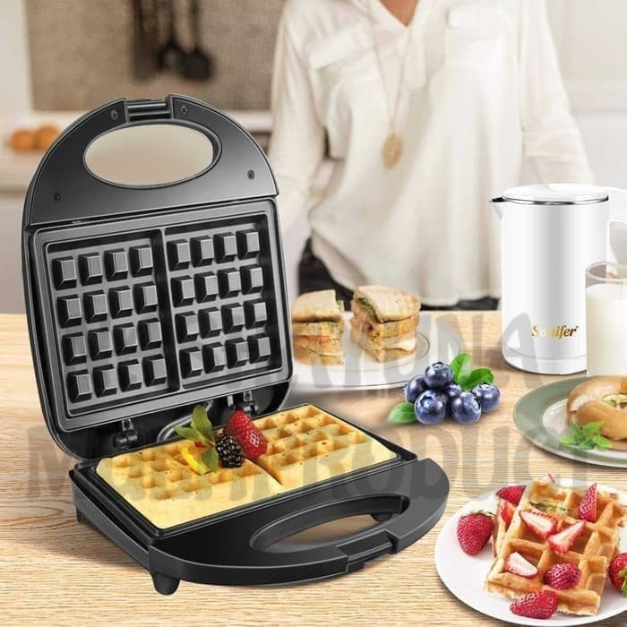 [BAYAR DI TEMPAT]WAFFLE/CROFFLE MAKER 2 LAPIS VIPOO V-885 PEMANGGANG TOASTER ROTI KUALITAS TERBAIK