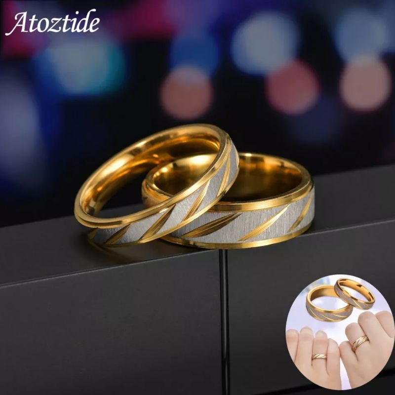 cincin tunangan gold silver model pasir