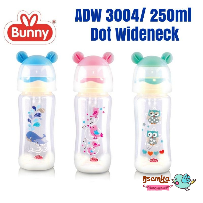 TERLENGKAP! Botol susu karakter Handle Gagang Lusty Bunny ORI Regular Wideneck 120ML 125ML 250ML