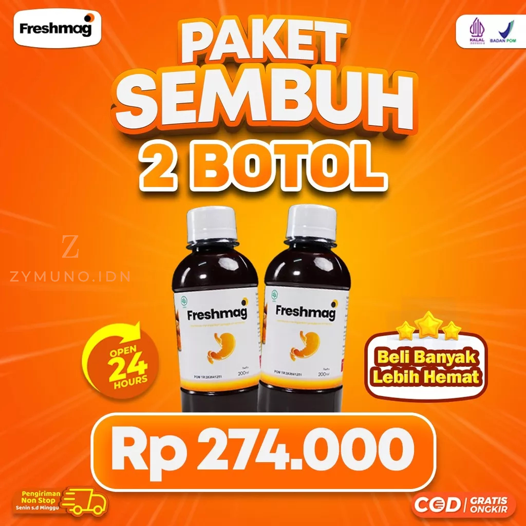 Paket 2 Botol Freshmag – Fresmag Presmag Presmah Madu Herbal 3x Lebih Efektif Atasi Masalah Asam Lambung GERD Infeksi Pada Lambung Terapi Penyembuhan Maag Perkuat Organ Pencernaan Keluarkan Racun Dalam Perut Tambah Nafsu Makan