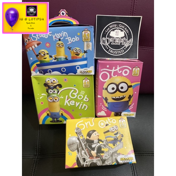 READY STOCK MINIONS KFC 2021 SPECIAL EDITION 1SET ISI 4 PCS ORIGINAL MINION - LIMITED COLLECTION