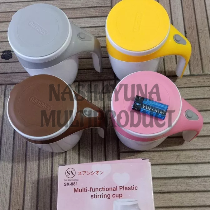 STIRING CUP GELAS MUG UNTUK ADUK OTOMATIS SX-881 MULTI FUNCTIONAL PLASTIK STIRING CUP