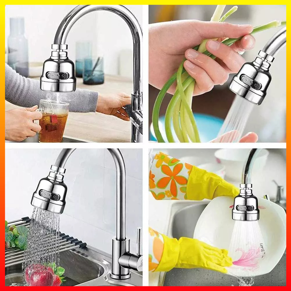 Aerator Keran Air Universal Splash Filter Adjustable Triple Mode Sprayer 360 Degree VGEBY VGB-001 - 7CHZFNSV