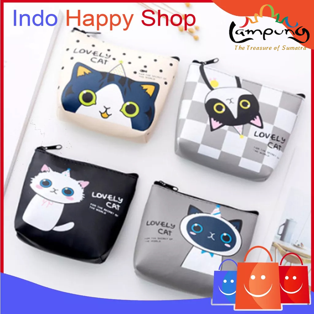 ⭐️𝐈𝐇𝐒 𝟏𝟕𝟏 𝐋𝐚𝐦𝐩𝐮𝐧𝐠⭐️Dompet Koin Wanita Pouch Mini Motif Lovely Cat Coin Purse