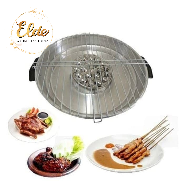 ELDE 1 - PANCI PEMANGGANG SQUARE GRILL PAN / PANCI LIPAT / Wajan Lipat Serbaguna Teflon Panggangan / ALAT BAKAR SATE BBQ Steak