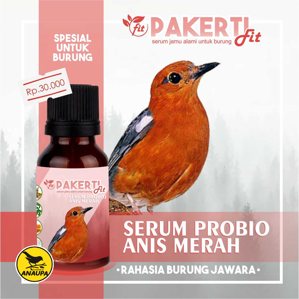 SERUM VIT PROBIO UNTUK BURUNG ANIS MERAH TAMBAH GACOR 10 ML